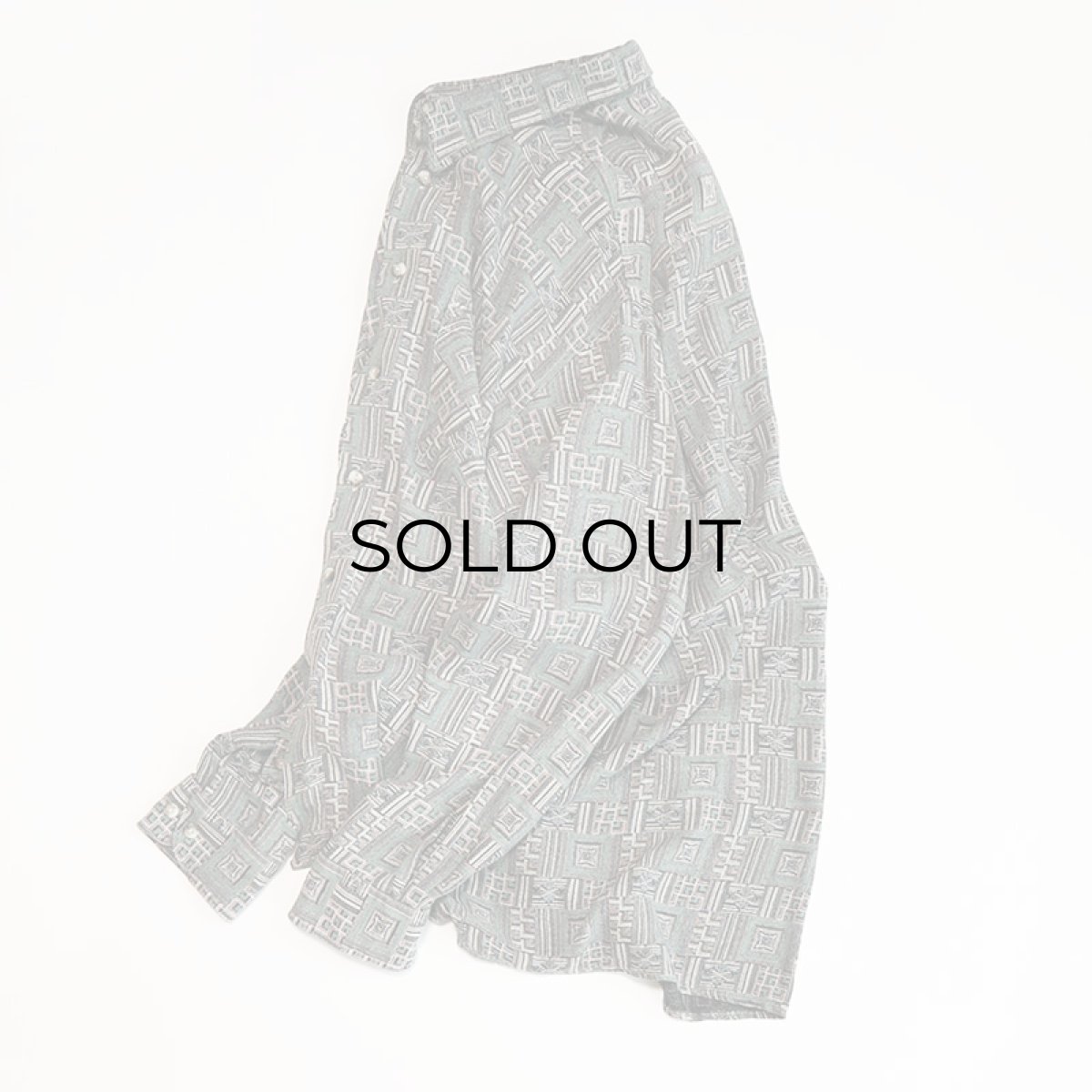 画像2: 80's KONTEX RAYON ALL OVER PATTERN BOX SHIRT (2)