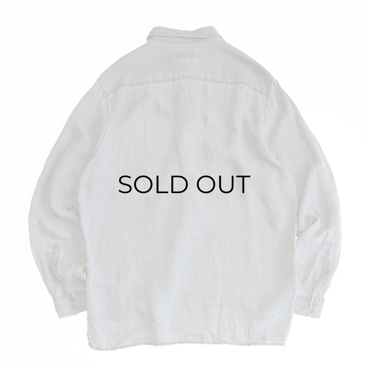 画像2: 〜90's ARMANI JEANS LINEN LONG TAIL SHIRT "MADE IN ITALY" (2)