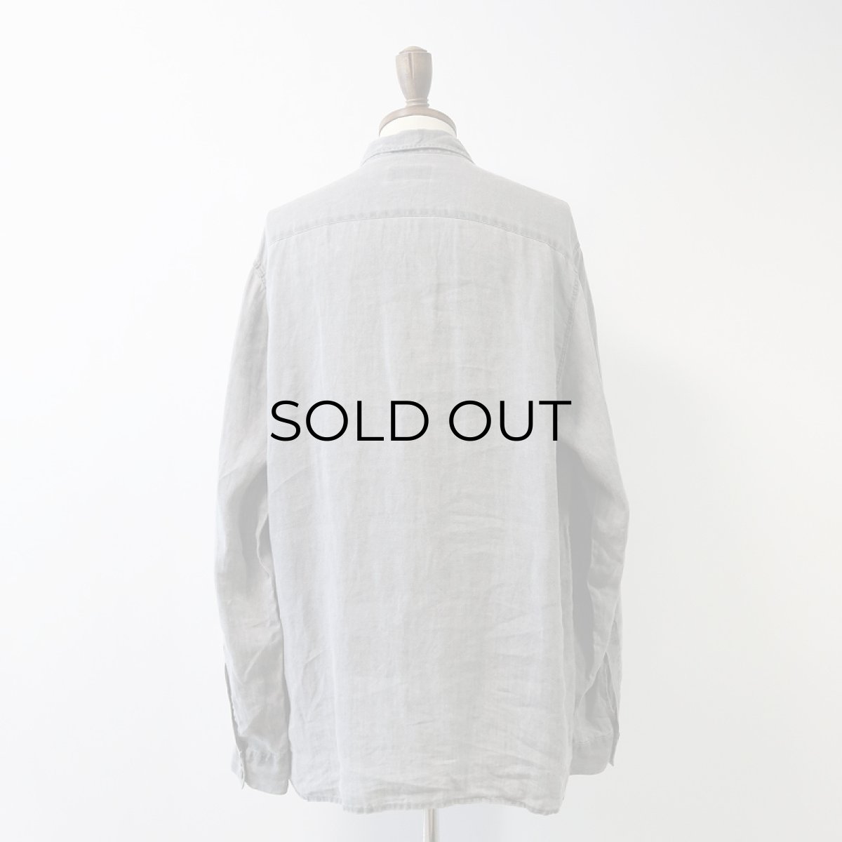 画像15: 〜90's ARMANI JEANS LINEN LONG TAIL SHIRT "MADE IN ITALY" (15)