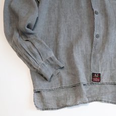 画像4: 〜90's ARMANI JEANS LINEN LONG TAIL SHIRT "MADE IN ITALY" (4)