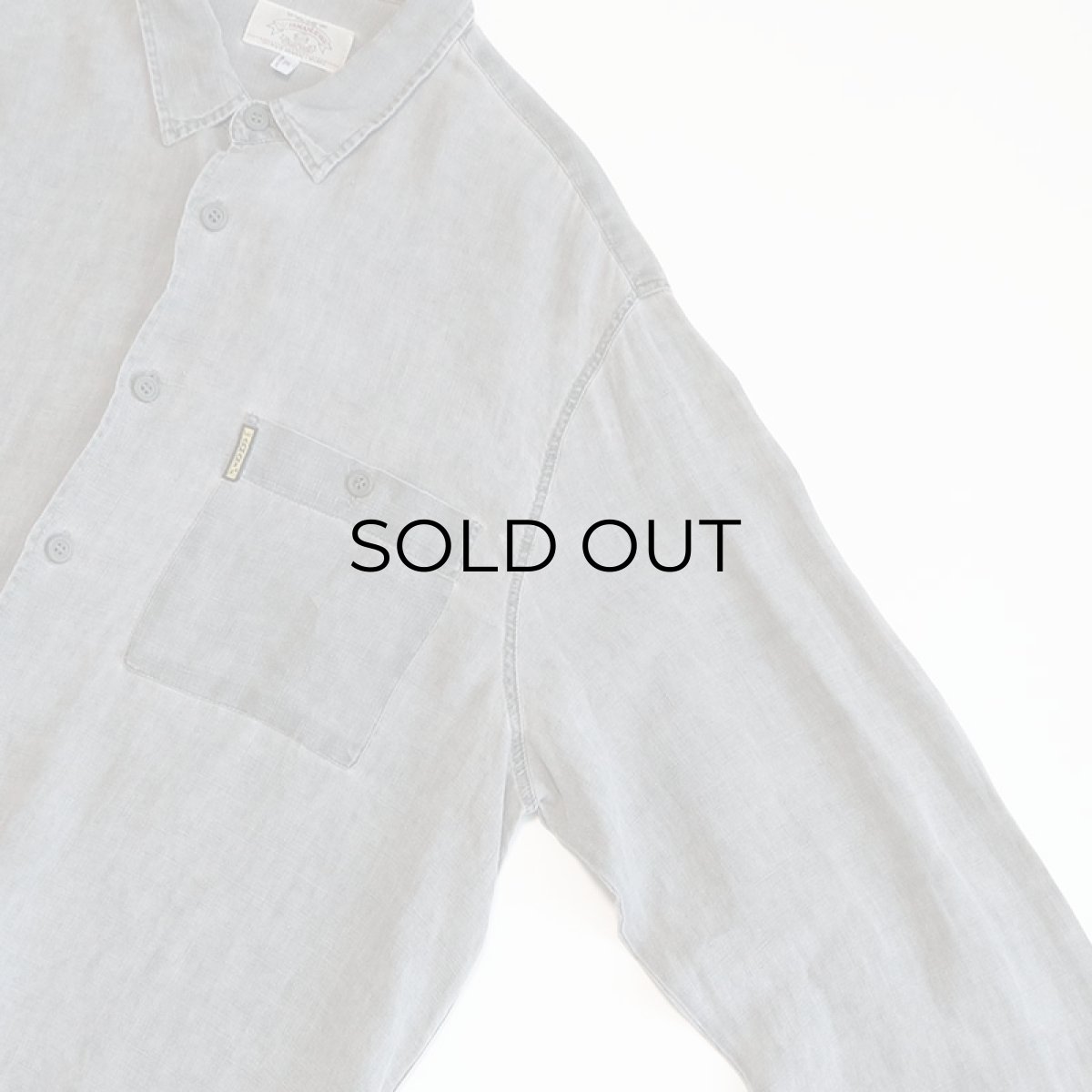 画像3: 〜90's ARMANI JEANS LINEN LONG TAIL SHIRT "MADE IN ITALY" (3)