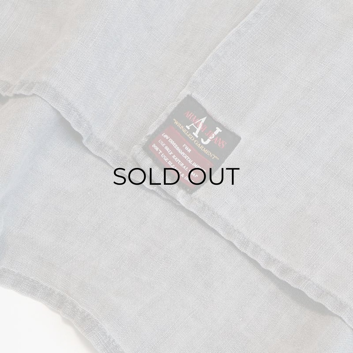 画像10: 〜90's ARMANI JEANS LINEN LONG TAIL SHIRT "MADE IN ITALY" (10)