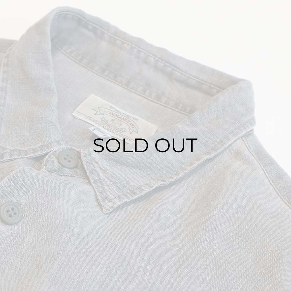 画像6: 〜90's ARMANI JEANS LINEN LONG TAIL SHIRT "MADE IN ITALY" (6)