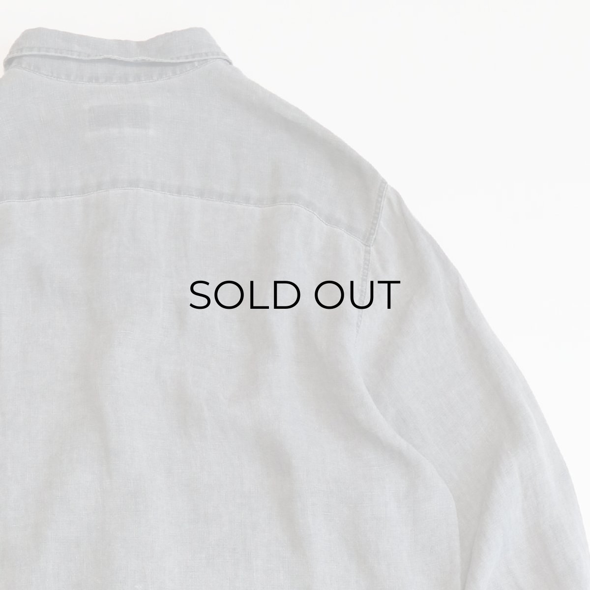 画像8: 〜90's ARMANI JEANS LINEN LONG TAIL SHIRT "MADE IN ITALY" (8)