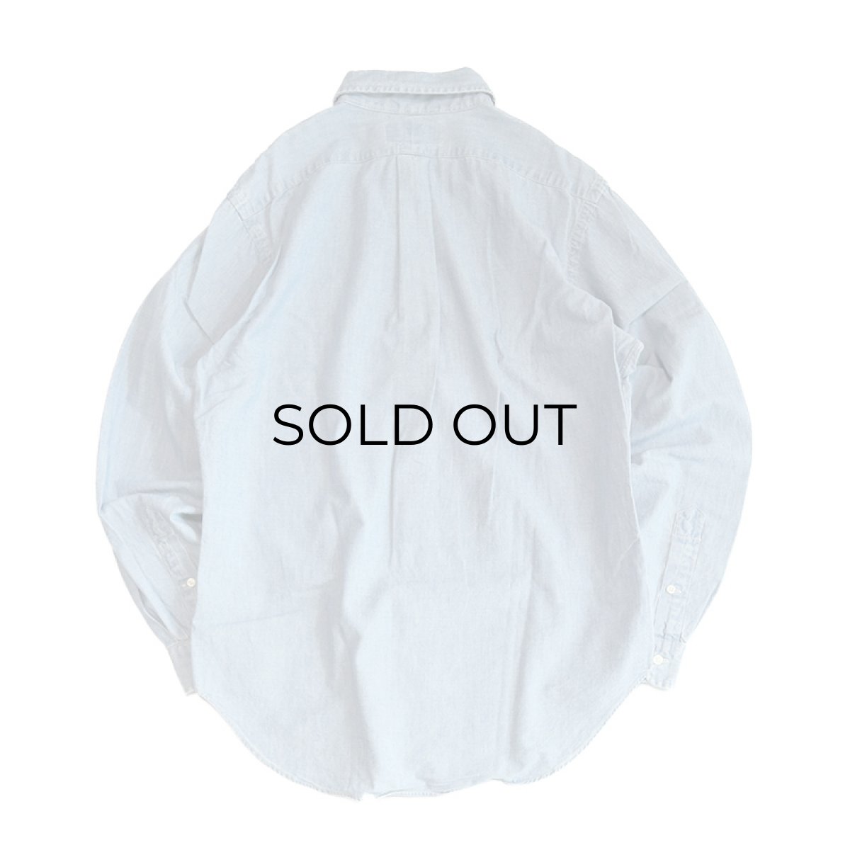 画像2: 90's Ralph Lauren COTTON CHAMBRAY B/D SHIRT (2)