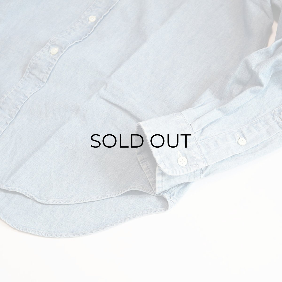 画像4: 90's Ralph Lauren COTTON CHAMBRAY B/D SHIRT (4)