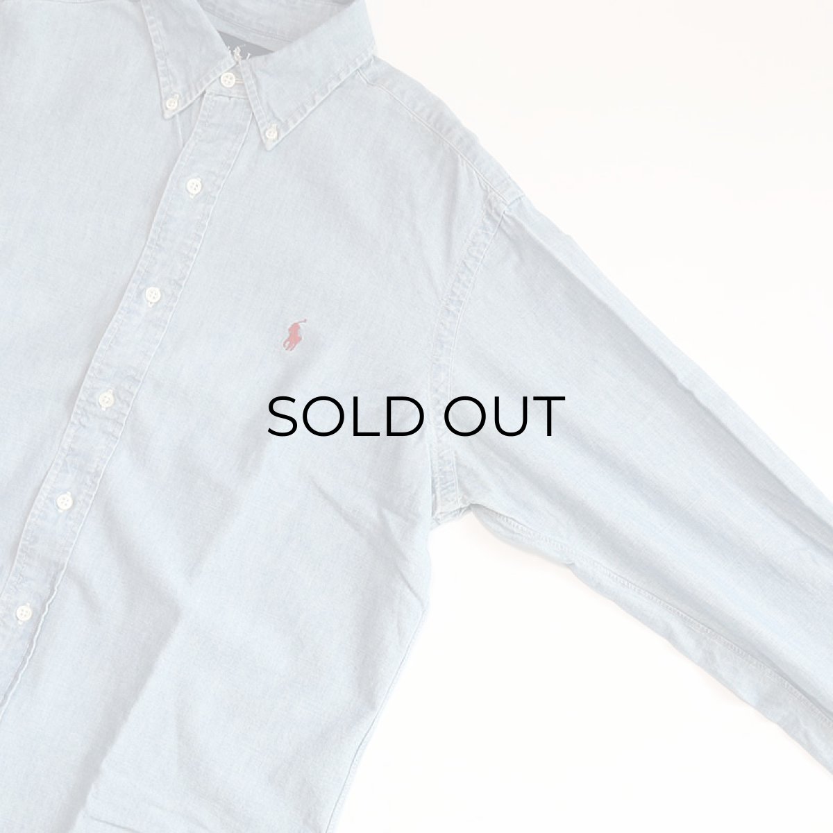 画像3: 90's Ralph Lauren COTTON CHAMBRAY B/D SHIRT (3)