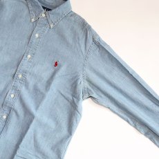 画像3: 90's Ralph Lauren COTTON CHAMBRAY B/D SHIRT (3)