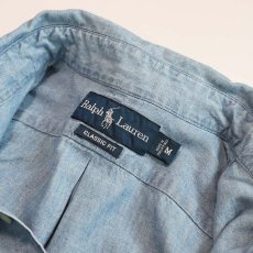 画像5: 90's Ralph Lauren COTTON CHAMBRAY B/D SHIRT (5)