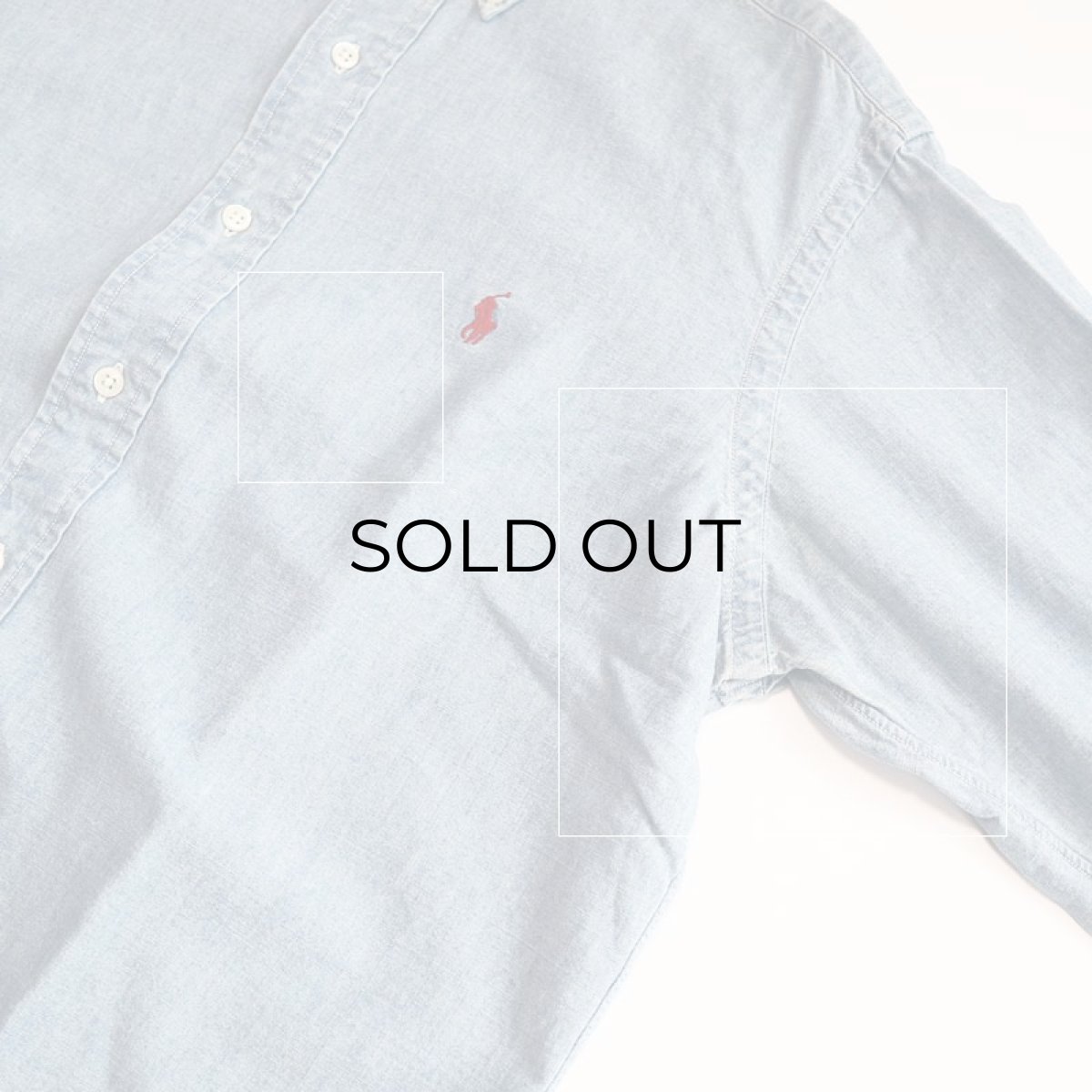 画像7: 90's Ralph Lauren COTTON CHAMBRAY B/D SHIRT (7)