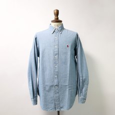 画像9: 90's Ralph Lauren COTTON CHAMBRAY B/D SHIRT (9)