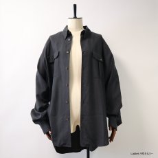 画像4: BARRY BRICKEN BLACK SILK SHIRT (4)