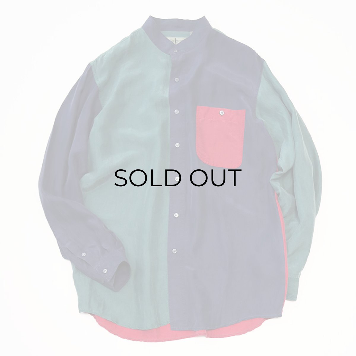 画像6: 〜90's ROBERT STOCK SILK CRAZY PATTERN BAND COLLAR SHIRT (6)