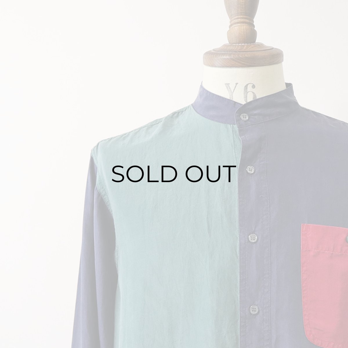 画像4: 〜90's ROBERT STOCK SILK CRAZY PATTERN BAND COLLAR SHIRT (4)