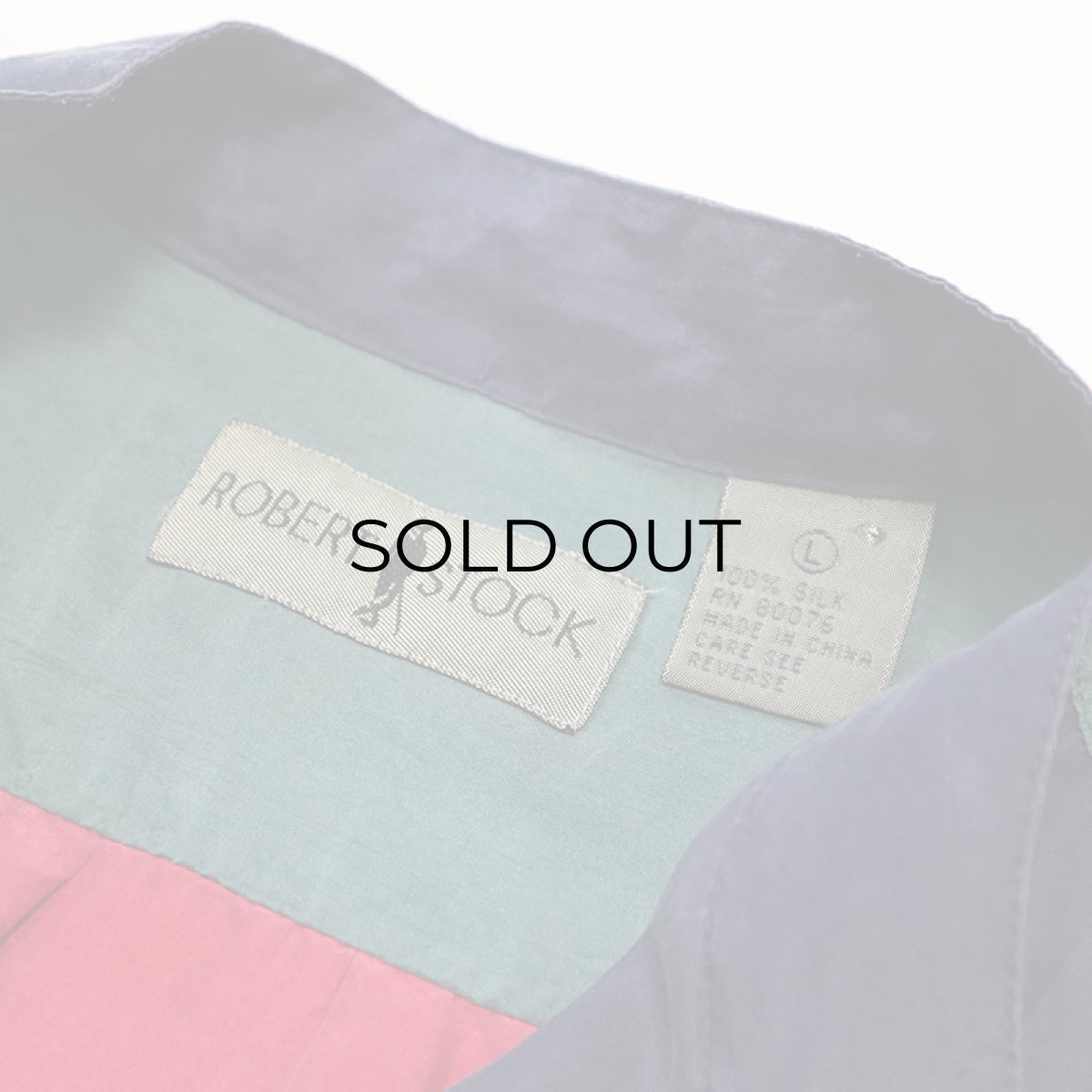 画像10: 〜90's ROBERT STOCK SILK CRAZY PATTERN BAND COLLAR SHIRT (10)