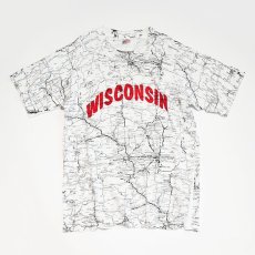 画像1: 80's FRUIT OF THE LOOM COTTON ALL OVER PRINT S/S TEE "WISCONSIN" (1)