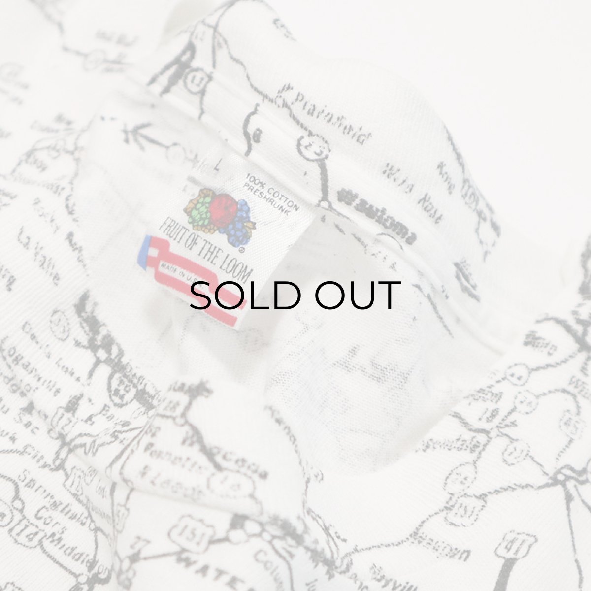 画像6: 80's FRUIT OF THE LOOM COTTON ALL OVER PRINT S/S TEE "WISCONSIN" (6)