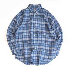 画像1: Brooks Brothers IRISH LINEN CHECK B/D SHIRT (1)