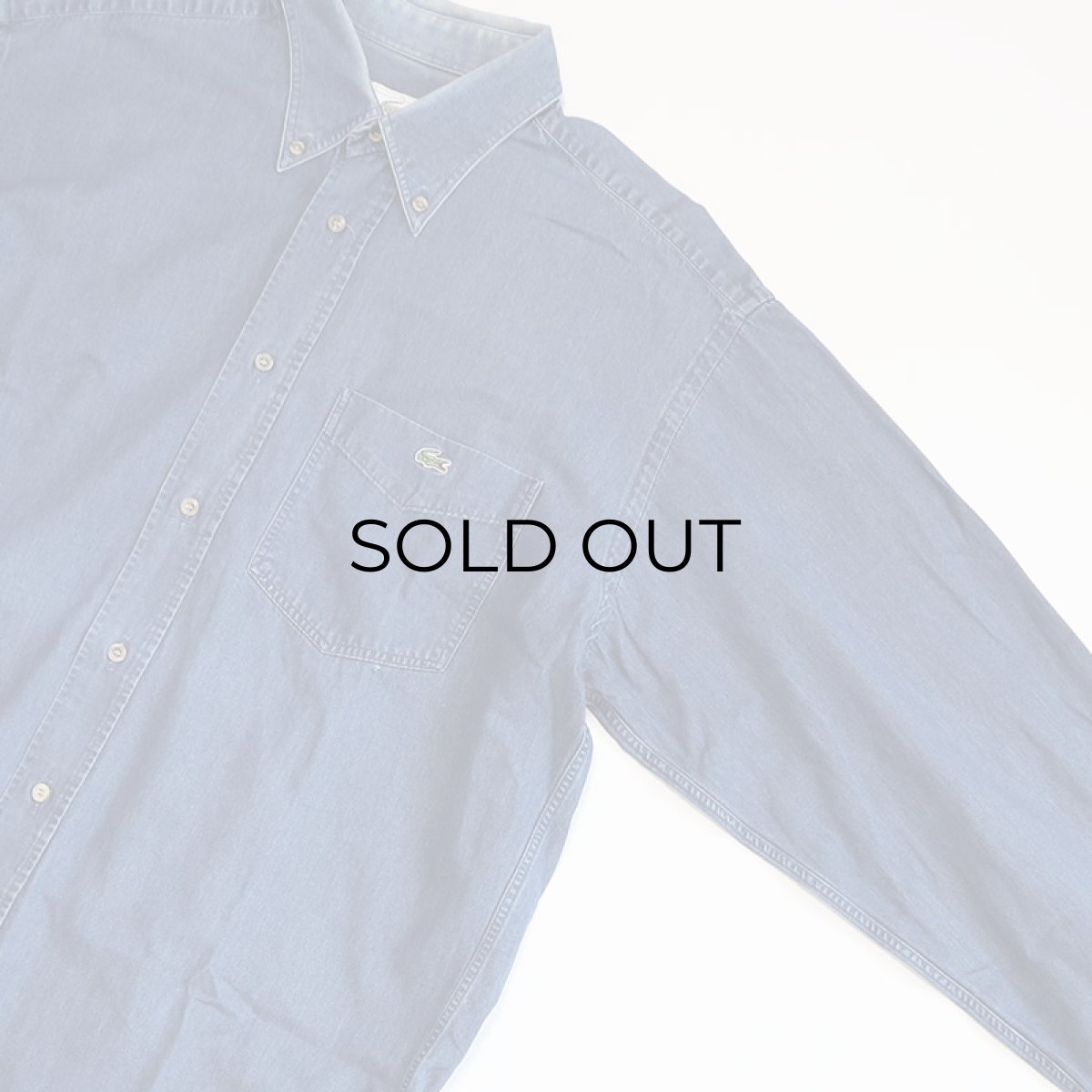画像7: 〜90's LACOSTE COTTON DUNGAREE B/D SHIRT "MADE IN FRANCE" (7)