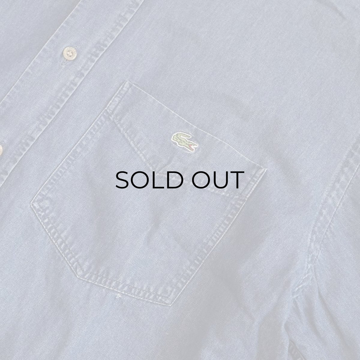 画像10: 〜90's LACOSTE COTTON DUNGAREE B/D SHIRT "MADE IN FRANCE" (10)