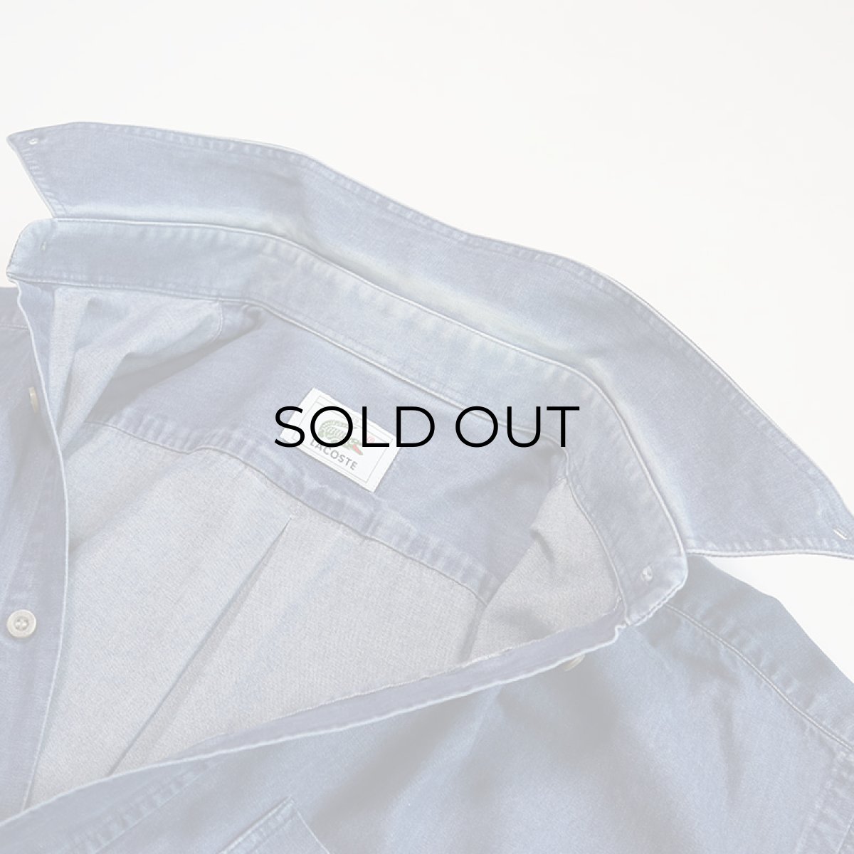 画像9: 〜90's LACOSTE COTTON DUNGAREE B/D SHIRT "MADE IN FRANCE" (9)