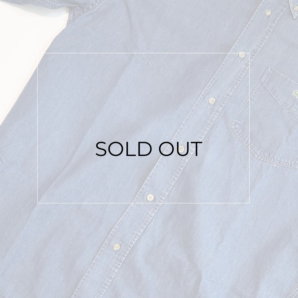 画像14: 〜90's LACOSTE COTTON DUNGAREE B/D SHIRT "MADE IN FRANCE" (14)