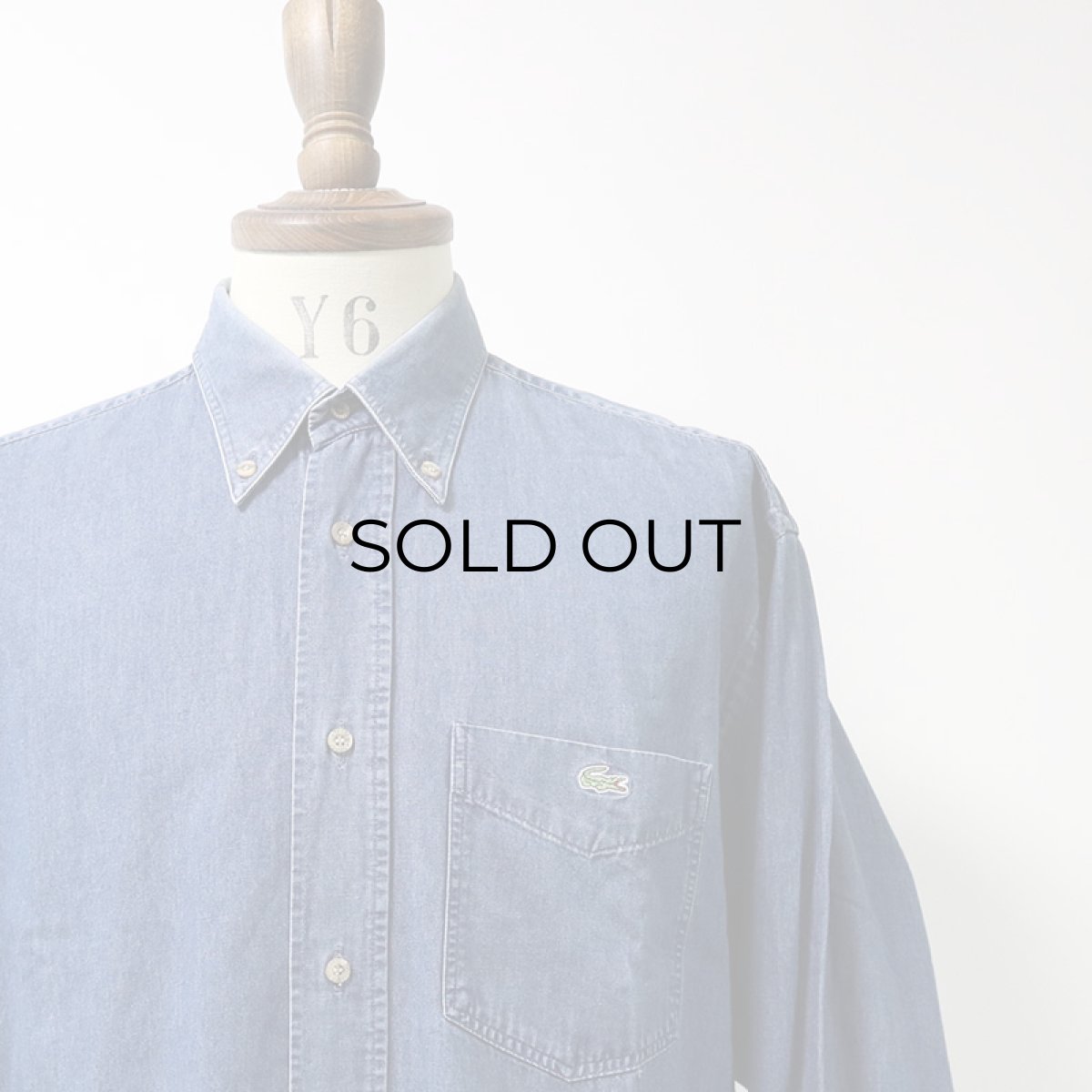 画像4: 〜90's LACOSTE COTTON DUNGAREE B/D SHIRT "MADE IN FRANCE" (4)