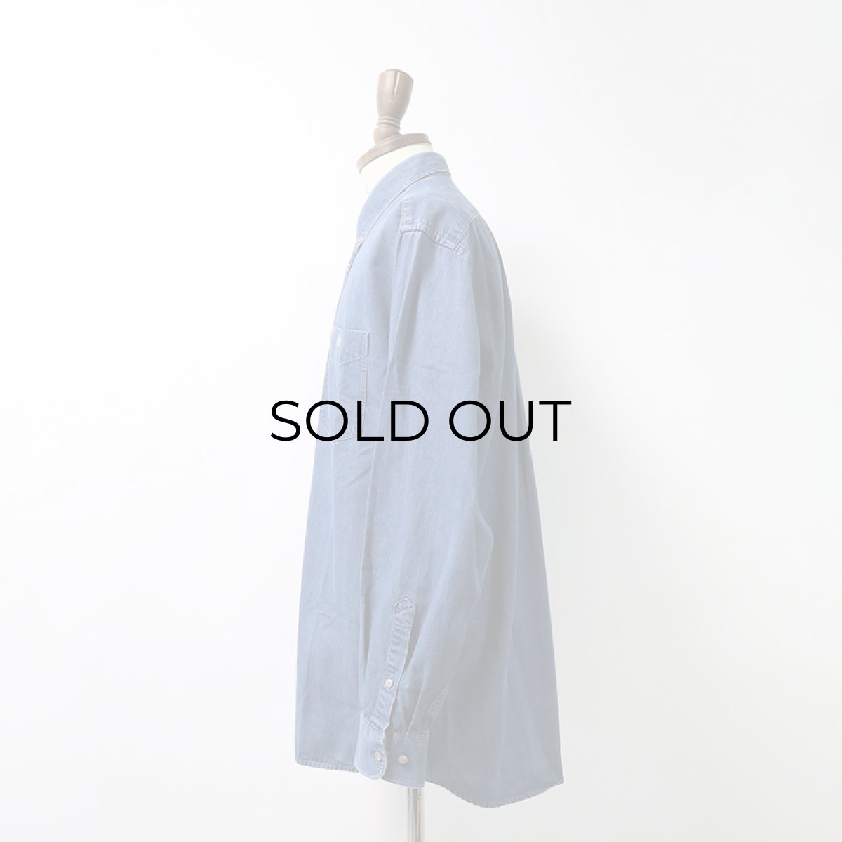 画像2: 〜90's LACOSTE COTTON DUNGAREE B/D SHIRT "MADE IN FRANCE" (2)