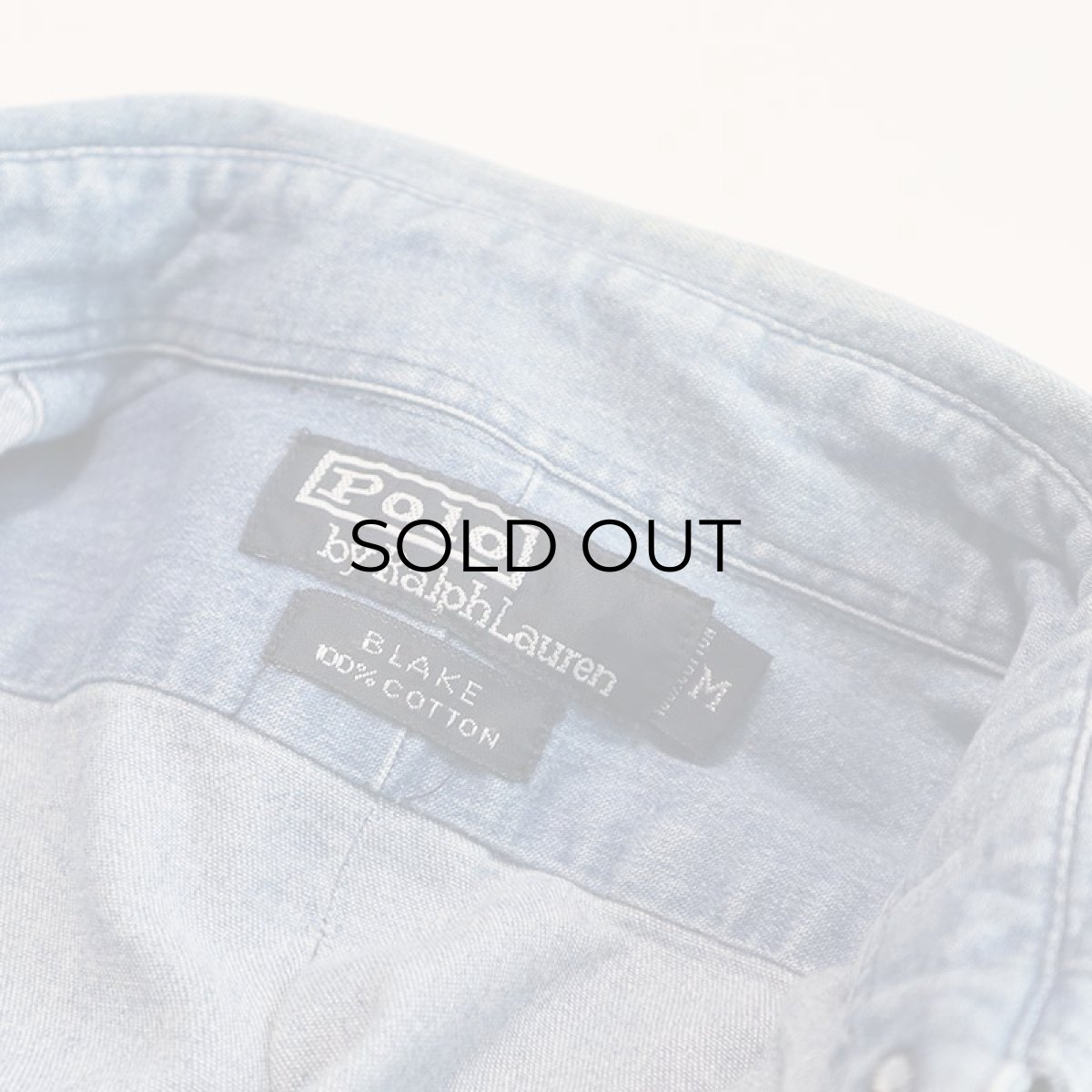 画像4: 90's Polo by Ralph Lauren COTTON DUNGAREE B/D SHIRT (4)