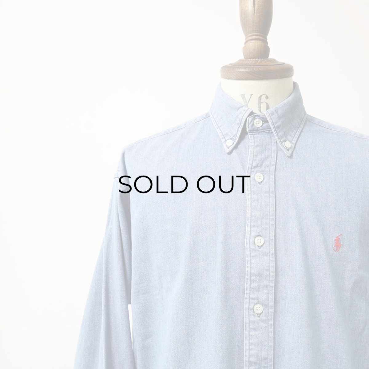 画像7: 90's Polo by Ralph Lauren COTTON DUNGAREE B/D SHIRT (7)