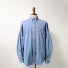 画像8: 90's Polo by Ralph Lauren COTTON DUNGAREE B/D SHIRT (8)