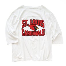 画像1: 80's UNKNOWN BRAND PRINT 3/4 SLEEVE FOOTBALL TEE "ST. LOUIS CARDINALS" (1)