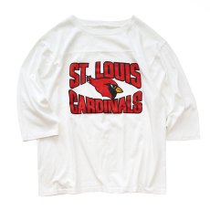 画像1: 80's UNKNOWN BRAND PRINT 3/4 SLEEVE FOOTBALL TEE "ST. LOUIS CARDINALS" (1)