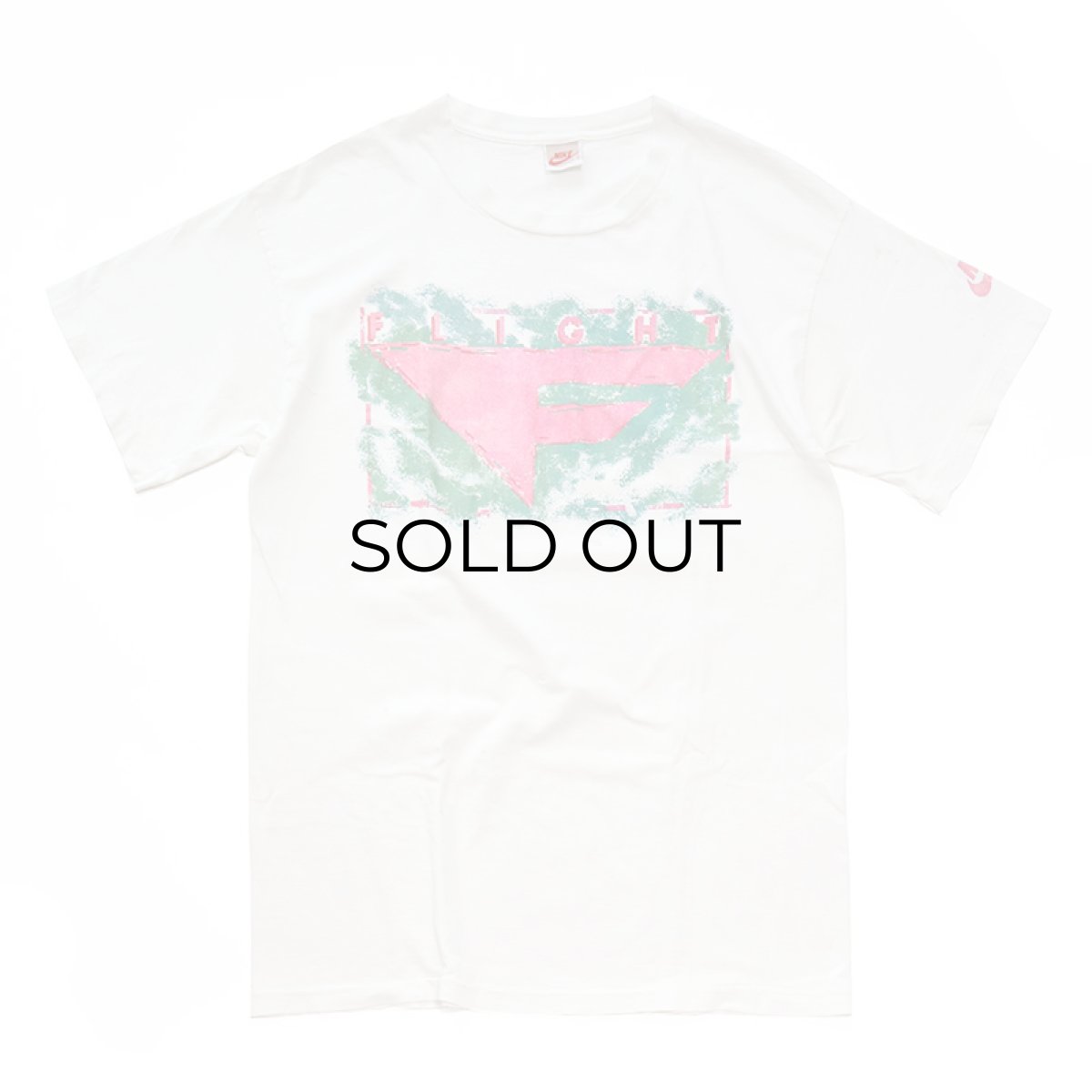 画像1: 90's NIKE COTTON PRINT S/S TEE "FLIGHT" "MADE IN USA" (1)