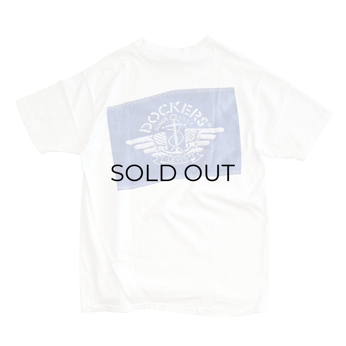 画像1: 〜90's Hanes COTTON W-PRINT S/S TEE "DOCKERS" (1)