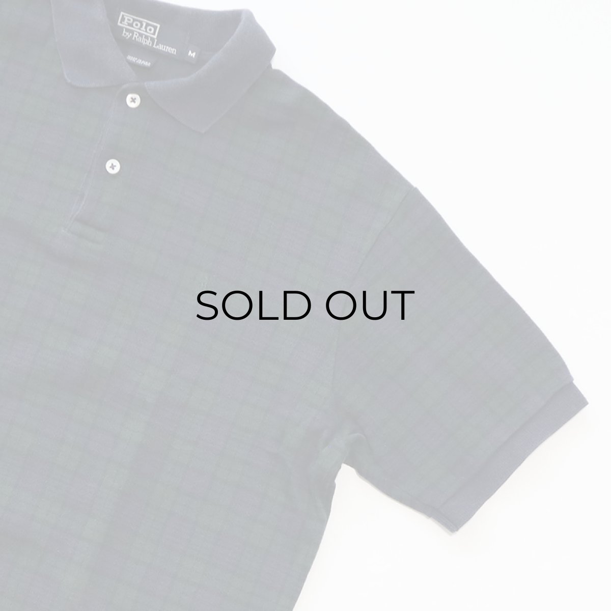 画像3: 〜90's Polo by Ralph Lauren COTTON SMOOTH BLACKWATCH CHECK S/S POLO SHIRT "MADE IN USA" (3)