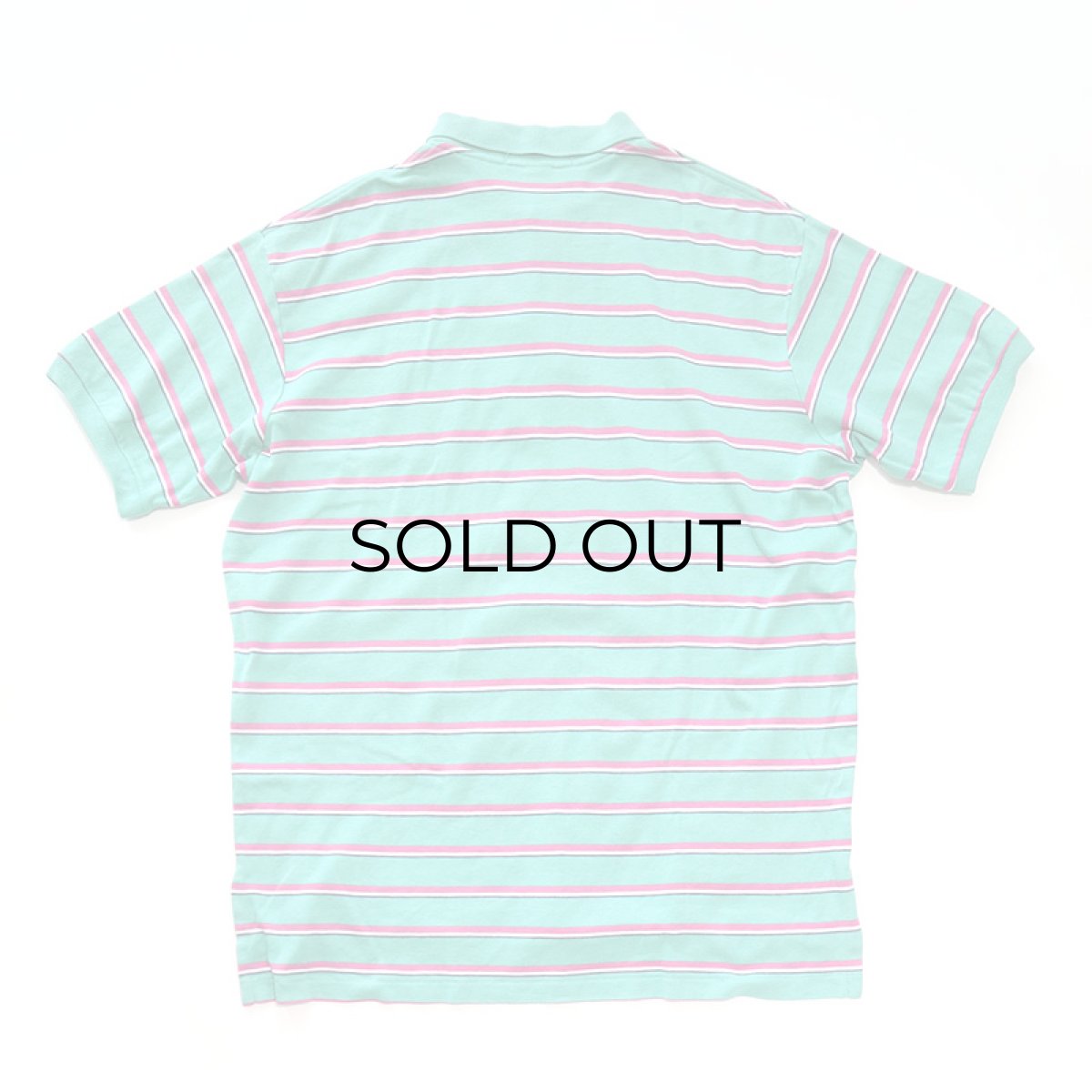 画像2: 〜90's Polo by Ralph Lauren COTTON SMOOTH BORDER S/S POLO SHIRT "MADE IN USA" (2)