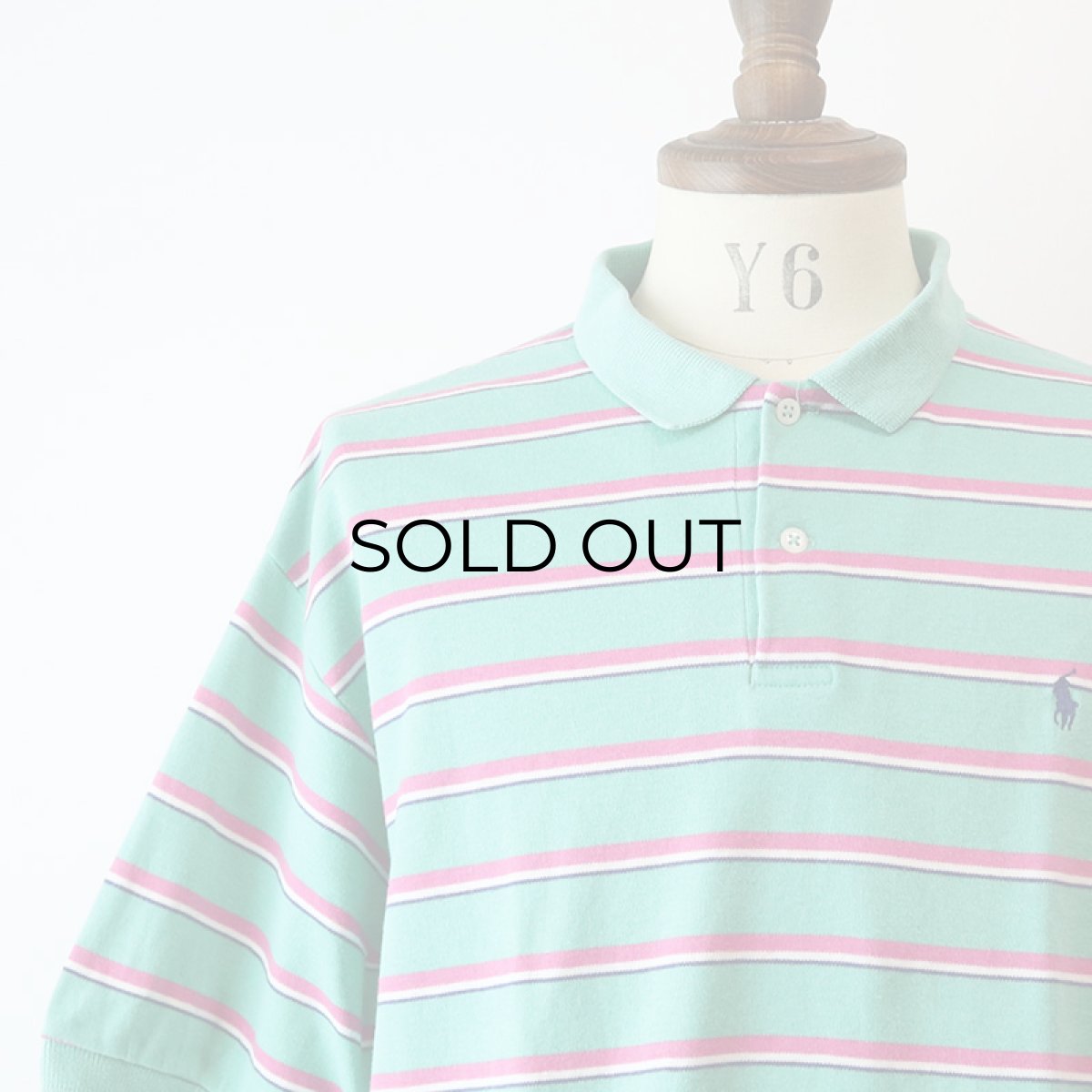 画像8: 〜90's Polo by Ralph Lauren COTTON SMOOTH BORDER S/S POLO SHIRT "MADE IN USA" (8)