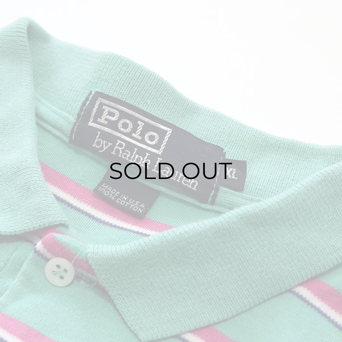 画像5: 〜90's Polo by Ralph Lauren COTTON SMOOTH BORDER S/S POLO SHIRT "MADE IN USA" (5)