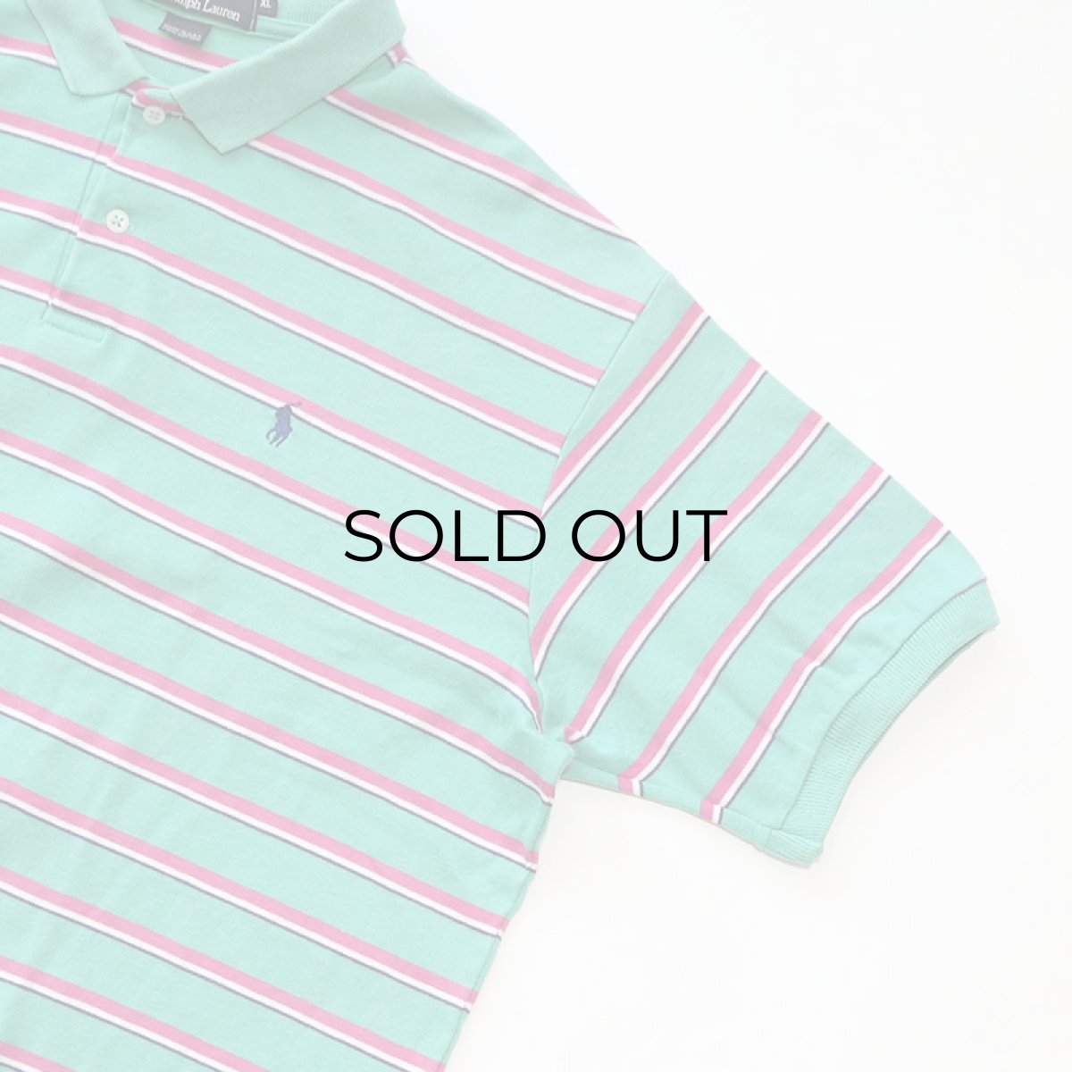 画像3: 〜90's Polo by Ralph Lauren COTTON SMOOTH BORDER S/S POLO SHIRT "MADE IN USA" (3)