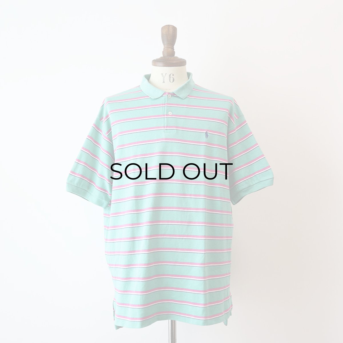 画像9: 〜90's Polo by Ralph Lauren COTTON SMOOTH BORDER S/S POLO SHIRT "MADE IN USA" (9)