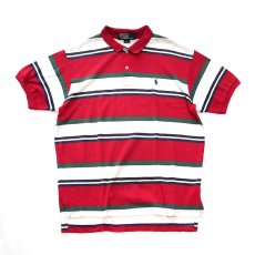 画像1: 〜90's Polo by Ralph Lauren COTTON SMOOTH BORDER S/S POLO SHIRT "MADE IN USA" (1)