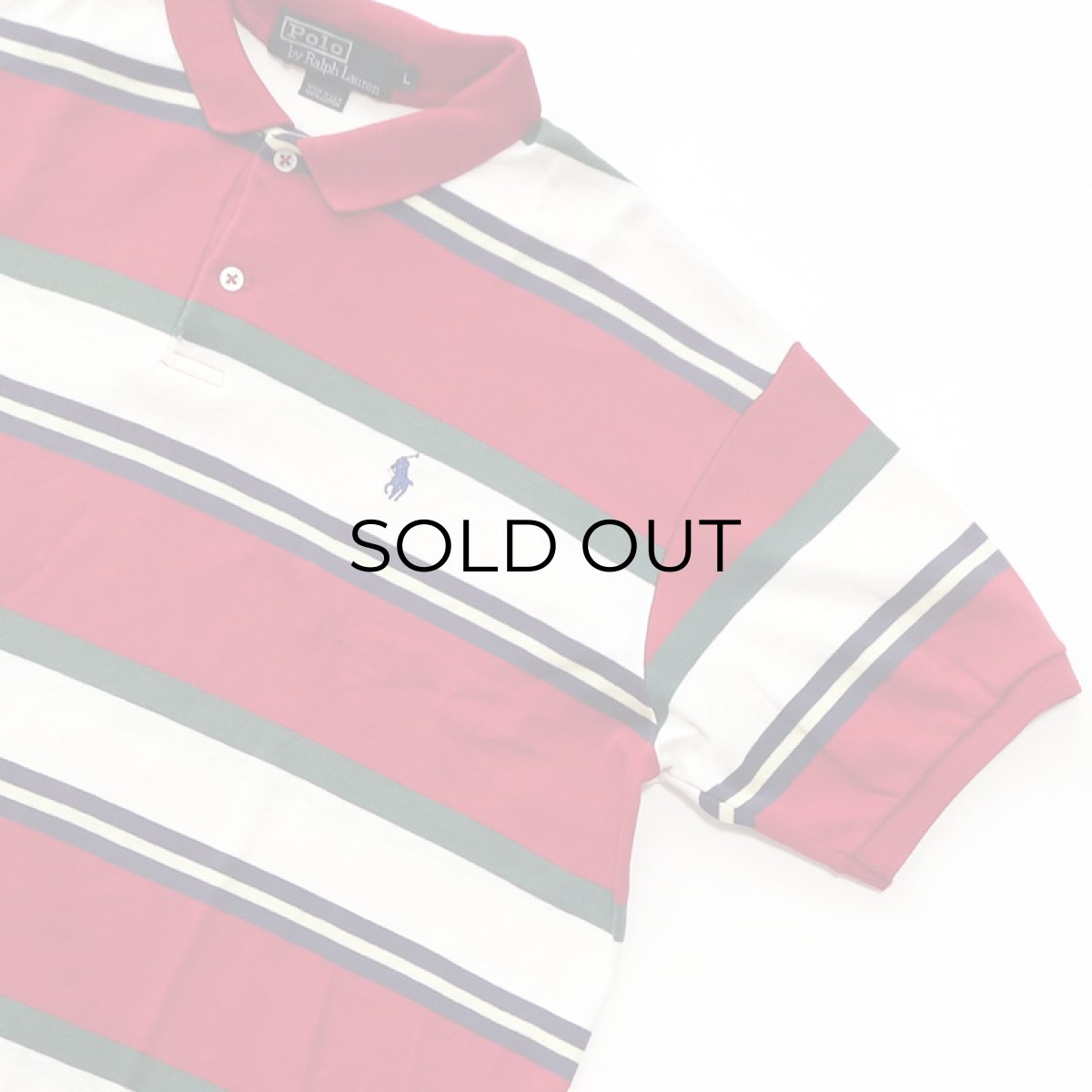 画像3: 〜90's Polo by Ralph Lauren COTTON SMOOTH BORDER S/S POLO SHIRT "MADE IN USA" (3)