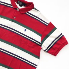 画像3: 〜90's Polo by Ralph Lauren COTTON SMOOTH BORDER S/S POLO SHIRT "MADE IN USA" (3)