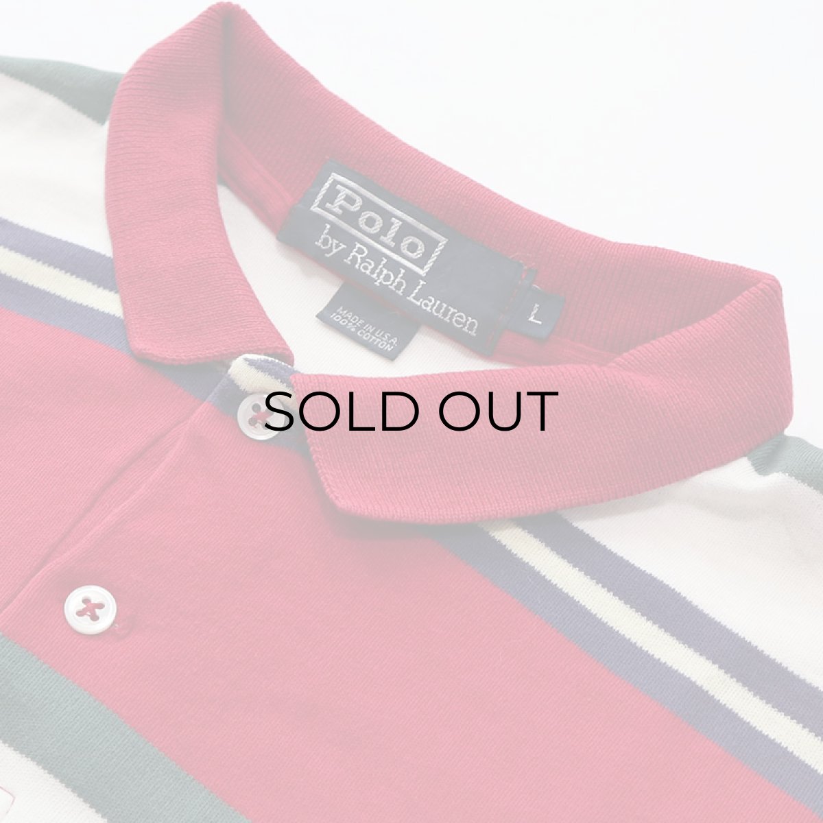 画像5: 〜90's Polo by Ralph Lauren COTTON SMOOTH BORDER S/S POLO SHIRT "MADE IN USA" (5)