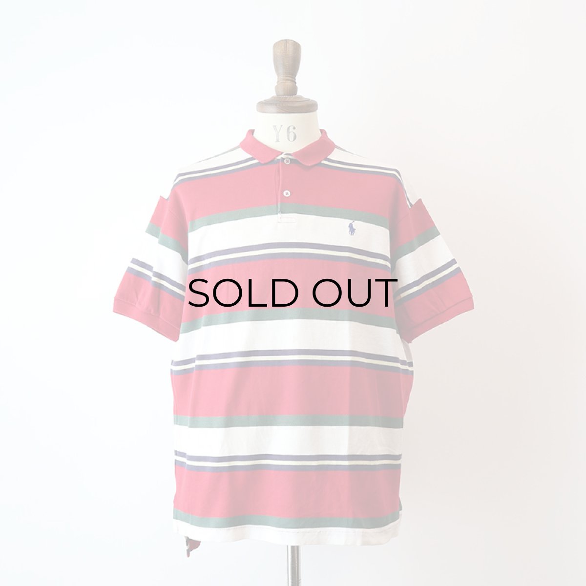 画像12: 〜90's Polo by Ralph Lauren COTTON SMOOTH BORDER S/S POLO SHIRT "MADE IN USA" (12)