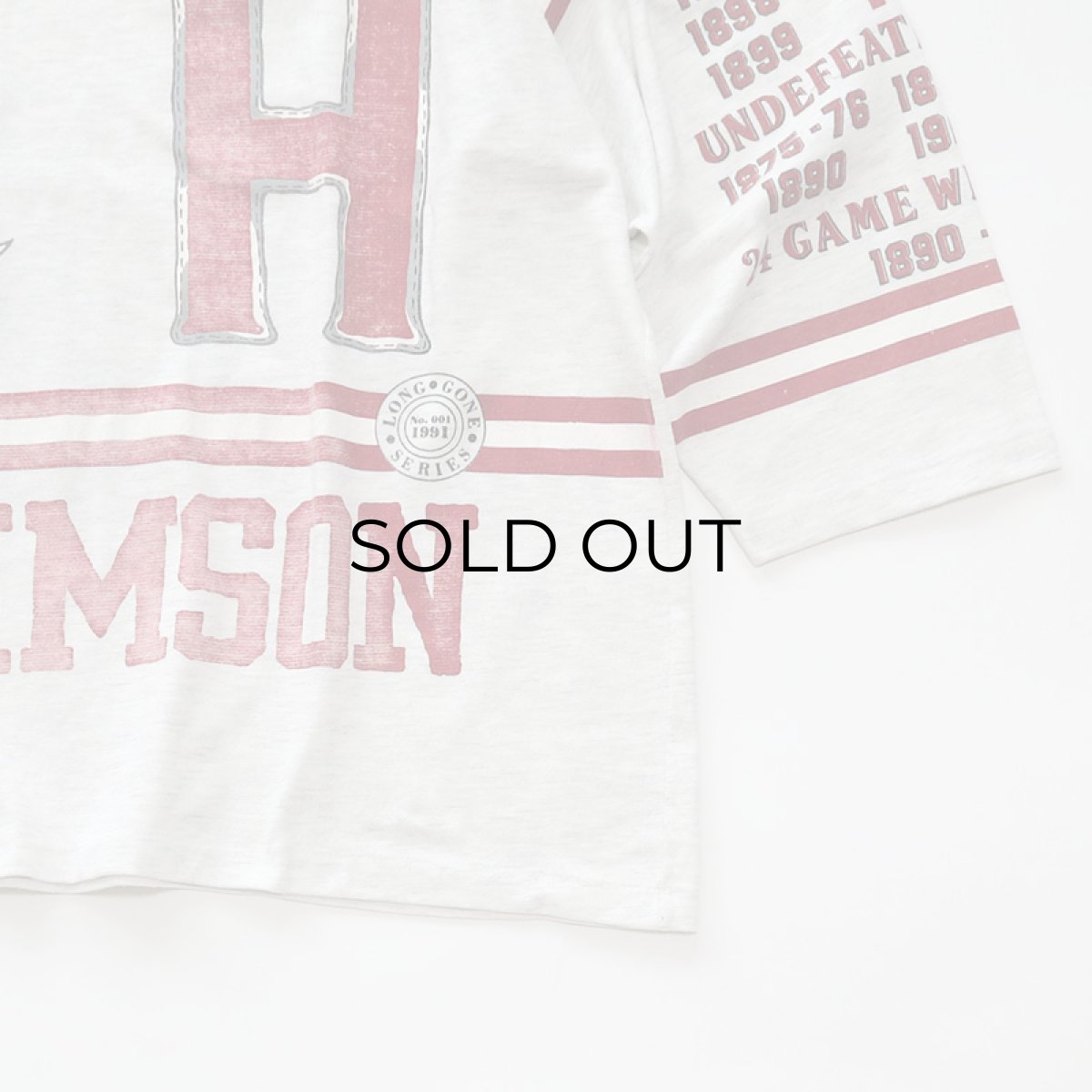 画像4: 90's Long Gone W-PRINT 3/4 SLEEVE TEE "HARVARD" (4)