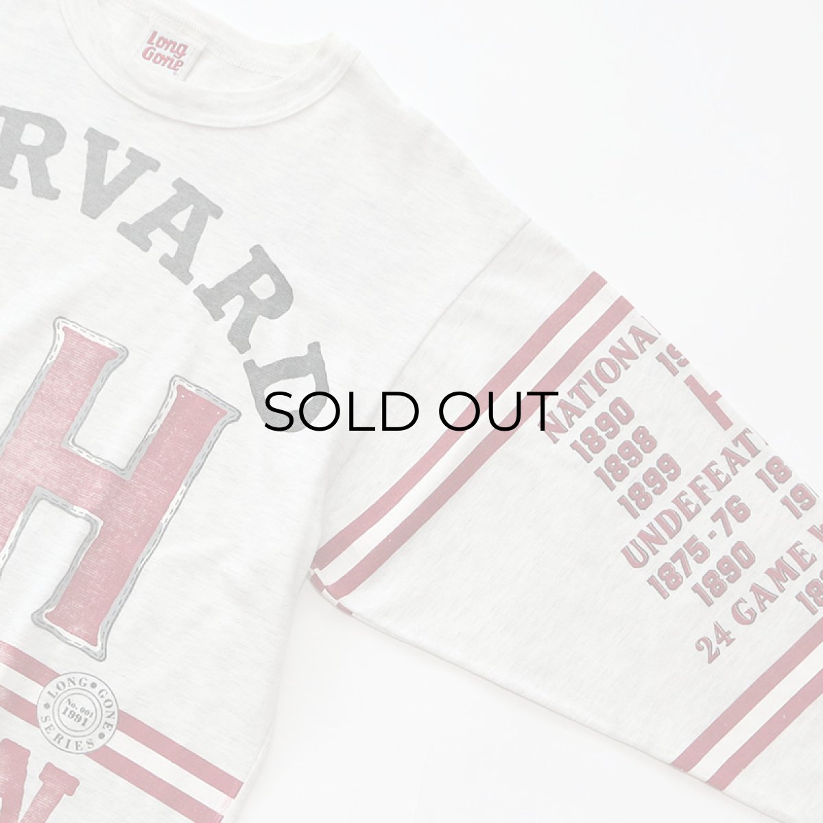 画像3: 90's Long Gone W-PRINT 3/4 SLEEVE TEE "HARVARD" (3)