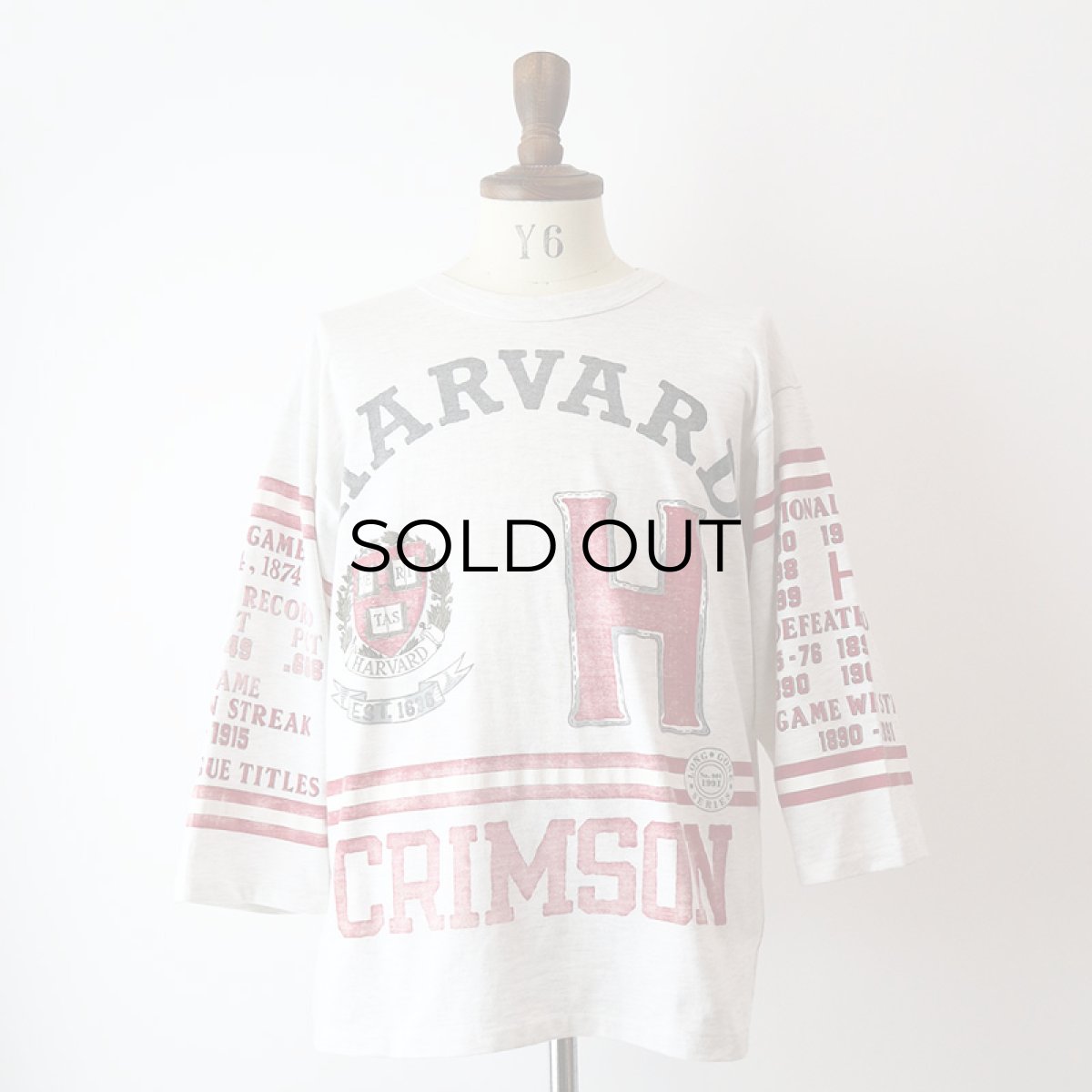 画像9: 90's Long Gone W-PRINT 3/4 SLEEVE TEE "HARVARD" (9)