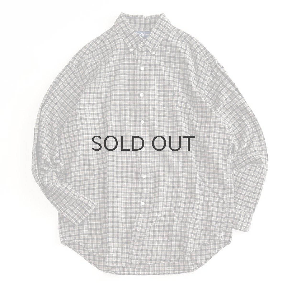 画像1: 90's Ralph Lauren COTTON CHECK B/D SHIRT (1)